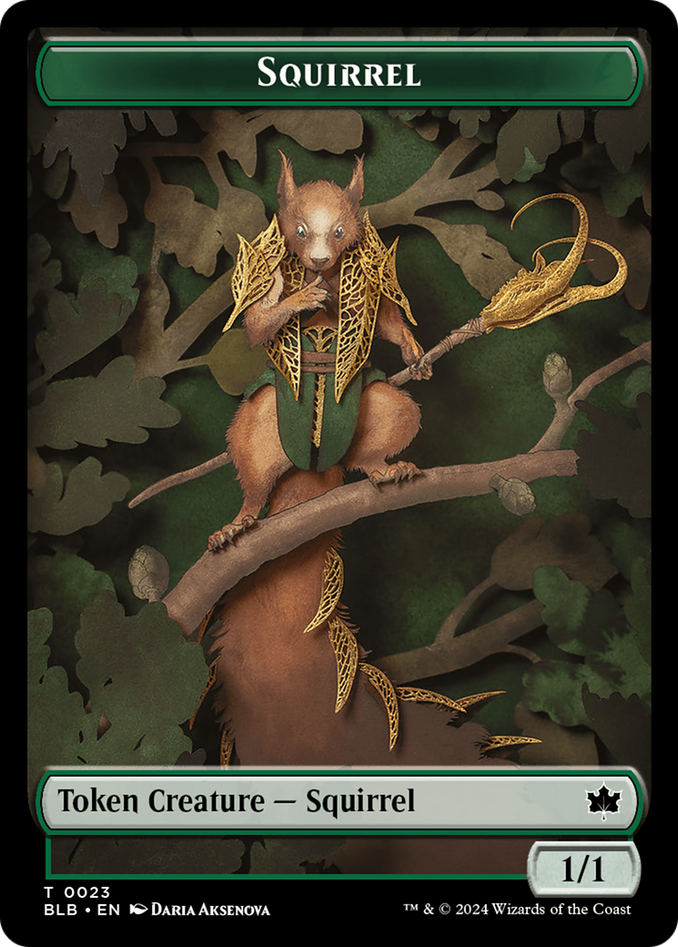 Squirrel // Treasure Double-Sided Token [Bloomburrow Tokens] | Impulse Games and Hobbies