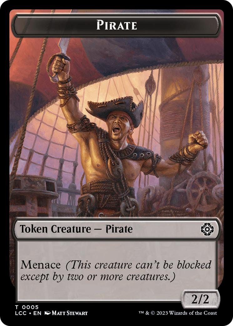 The Monarch // Pirate Double-Sided Token [The Lost Caverns of Ixalan Commander Tokens] | Impulse Games and Hobbies