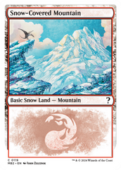 Snow-Covered Mountain (White Border) [Mystery Booster 2] | Impulse Games and Hobbies