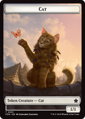 Elf Warrior // Cat (001) Doubled-Sided Token [Foundations Tokens] | Impulse Games and Hobbies