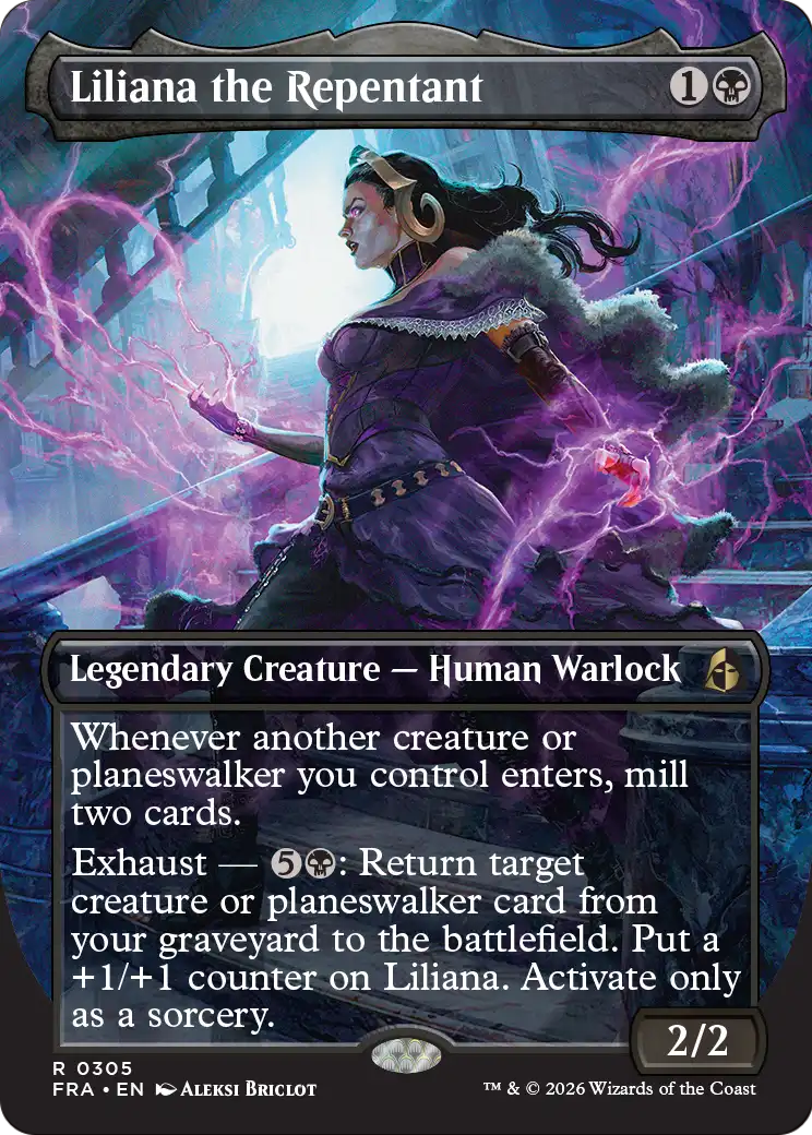Liliana the Repentant (Borderless) [Reality Fracture] | Impulse Games and Hobbies