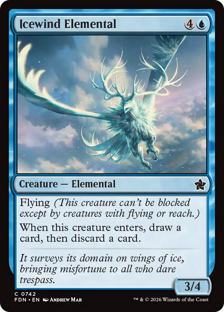 Icewind Elemental (0742) [Foundations] | Impulse Games and Hobbies