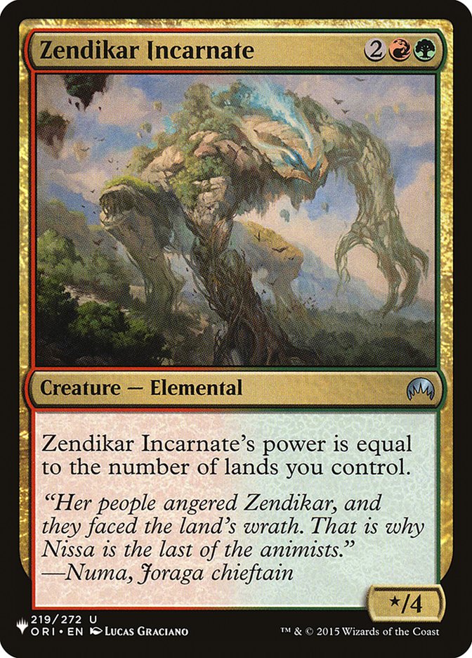 Zendikar Incarnate [The List] | Impulse Games and Hobbies