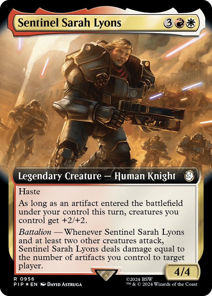 Sentinel Sarah Lyons (Extended Art) (Surge Foil) [Fallout] | Impulse Games and Hobbies