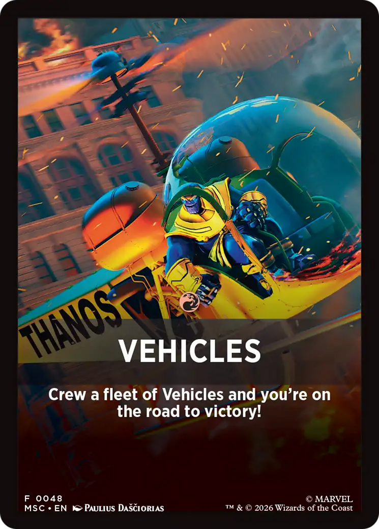 Vehicles Theme Card [Marvel Super Heroes Commander] | Impulse Games and Hobbies