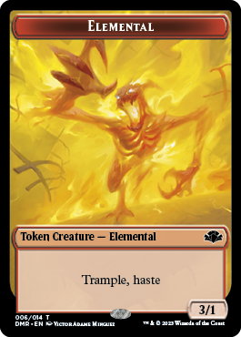 Goblin // Elemental Double-Sided Token [Dominaria Remastered Tokens] | Impulse Games and Hobbies