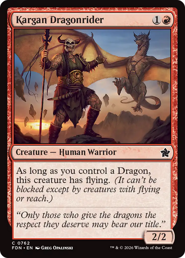 Kargan Dragonrider (0762) [Foundations] | Impulse Games and Hobbies