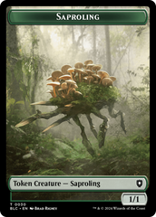 Saproling // Treasure Double-Sided Token [Bloomburrow Commander Tokens] | Impulse Games and Hobbies