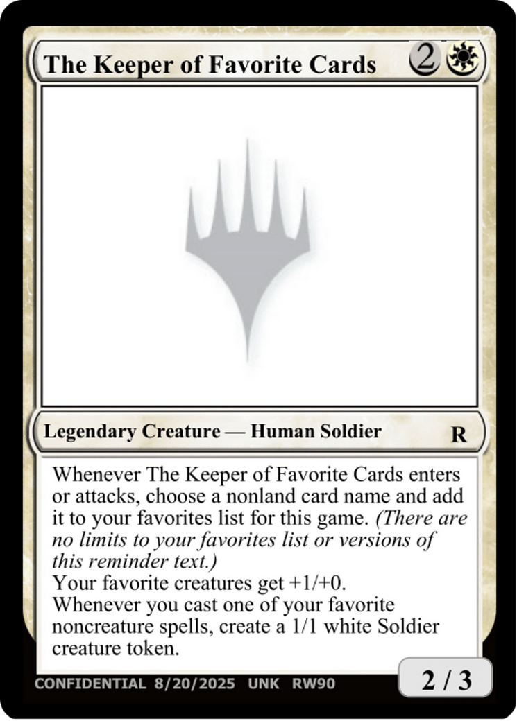 The Keeper of Favorite Cards (8/20/2025) [Unknown Event] | Impulse Games and Hobbies