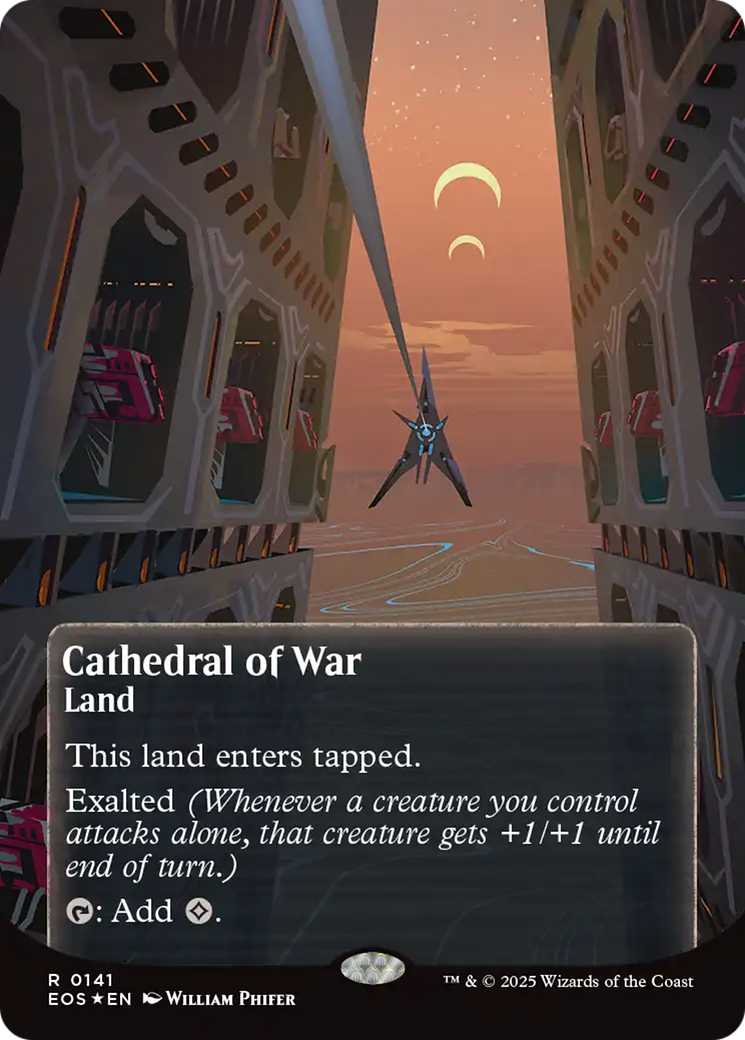 Cathedral of War (0141) (Borderless) (Galaxy Foil) [Edge of Eternities: Stellar Sights] | Impulse Games and Hobbies
