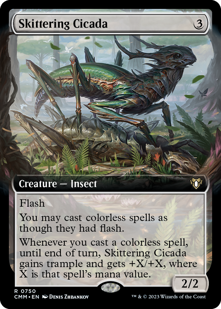 Skittering Cicada (Extended Art) [Commander Masters] | Impulse Games and Hobbies