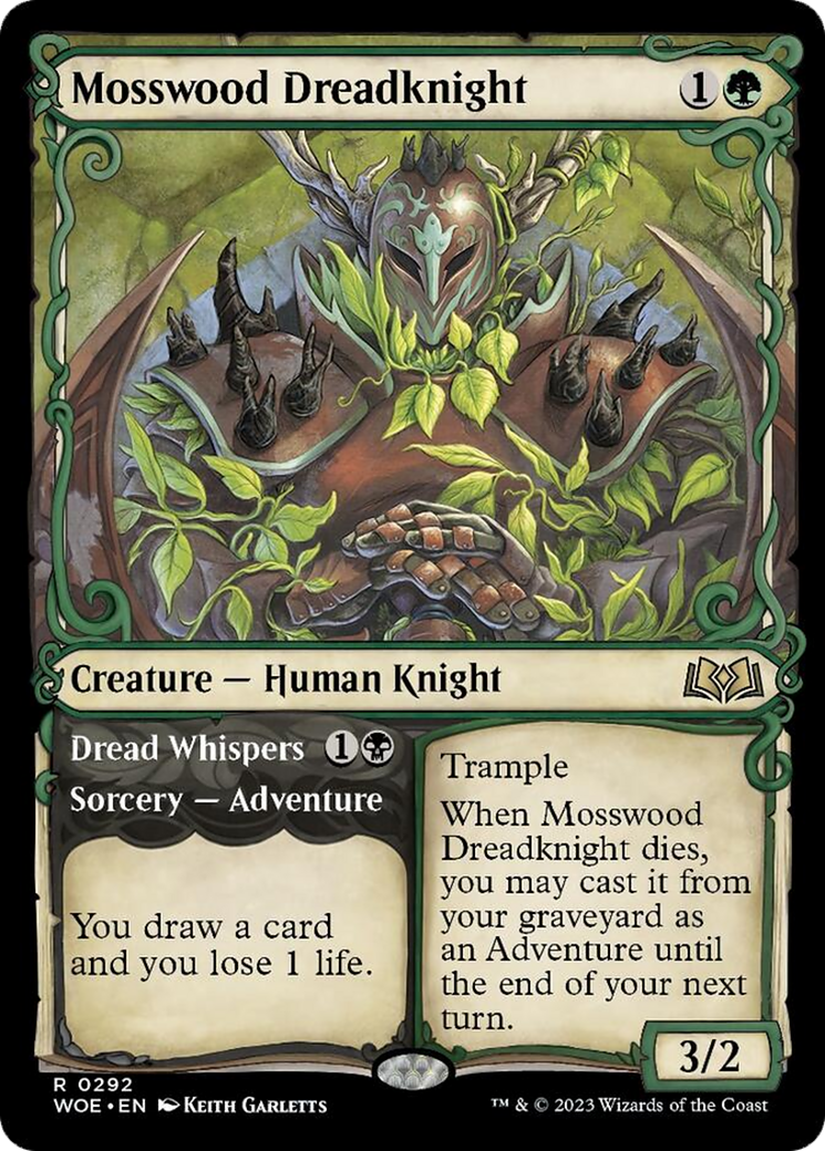 Mosswood Dreadknight // Dread Whispers (Showcase) [Wilds of Eldraine] | Impulse Games and Hobbies