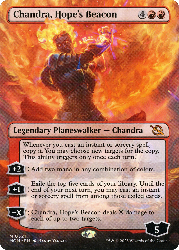 Chandra, Hope's Beacon (Borderless Alternate Art) [March of the Machine] | Impulse Games and Hobbies