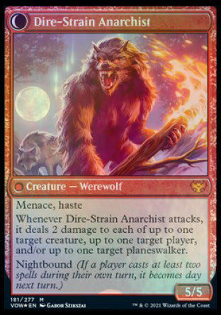 Volatile Arsonist // Dire-Strain Anarchist [Innistrad: Crimson Vow Prerelease Promos] | Impulse Games and Hobbies