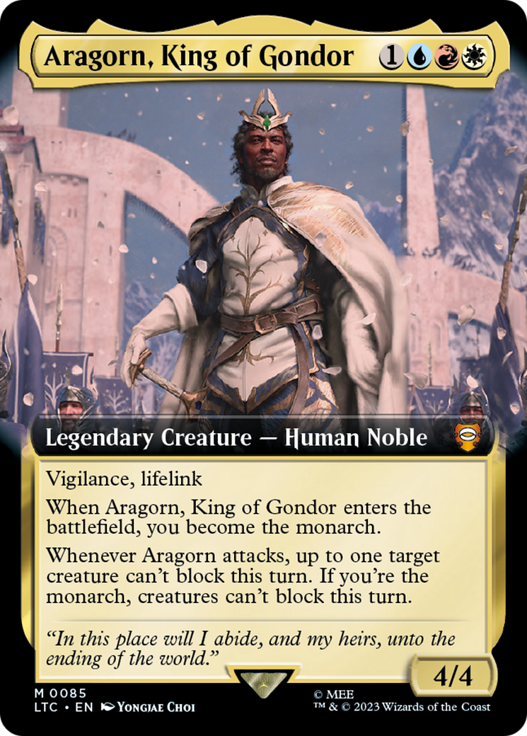 Aragorn, King of Gondor (Extended Art) [The Lord of the Rings: Tales of Middle-Earth Commander] | Impulse Games and Hobbies