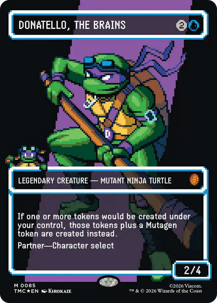 Donatello, the Brains (0085) (Borderless) (Surge Foil) [Teenage Mutant Ninja Turtles Commander] | Impulse Games and Hobbies