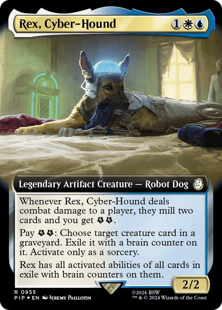 Rex, Cyber-Hound (Extended Art) (Surge Foil) [Fallout] | Impulse Games and Hobbies