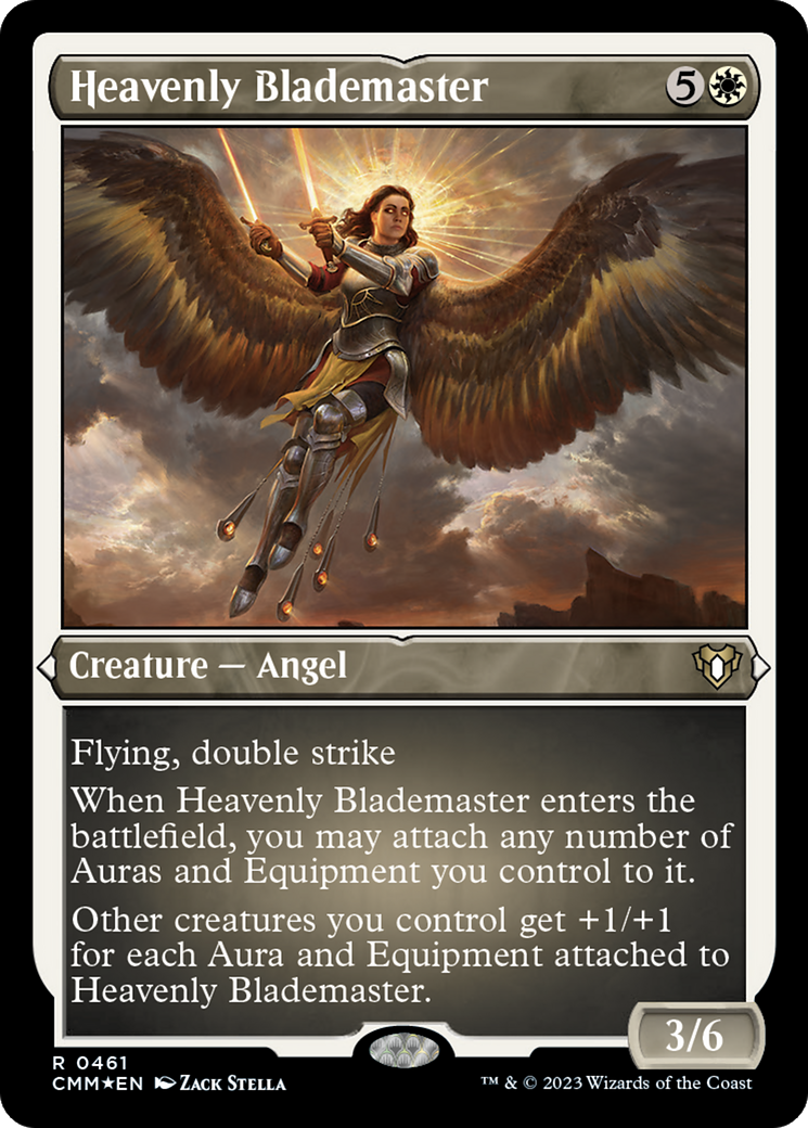 Heavenly Blademaster (Foil Etched) [Commander Masters] | Impulse Games and Hobbies