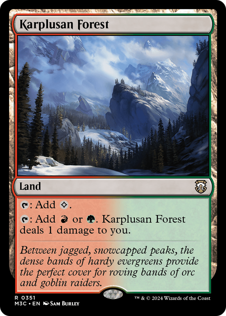 Karplusan Forest (Ripple Foil) [Modern Horizons 3 Commander] | Impulse Games and Hobbies