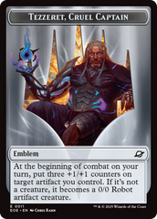 Robot // Emblem - Tezzeret, Cruel Captain Double-Sided Token [Edge of Eternities Tokens] | Impulse Games and Hobbies