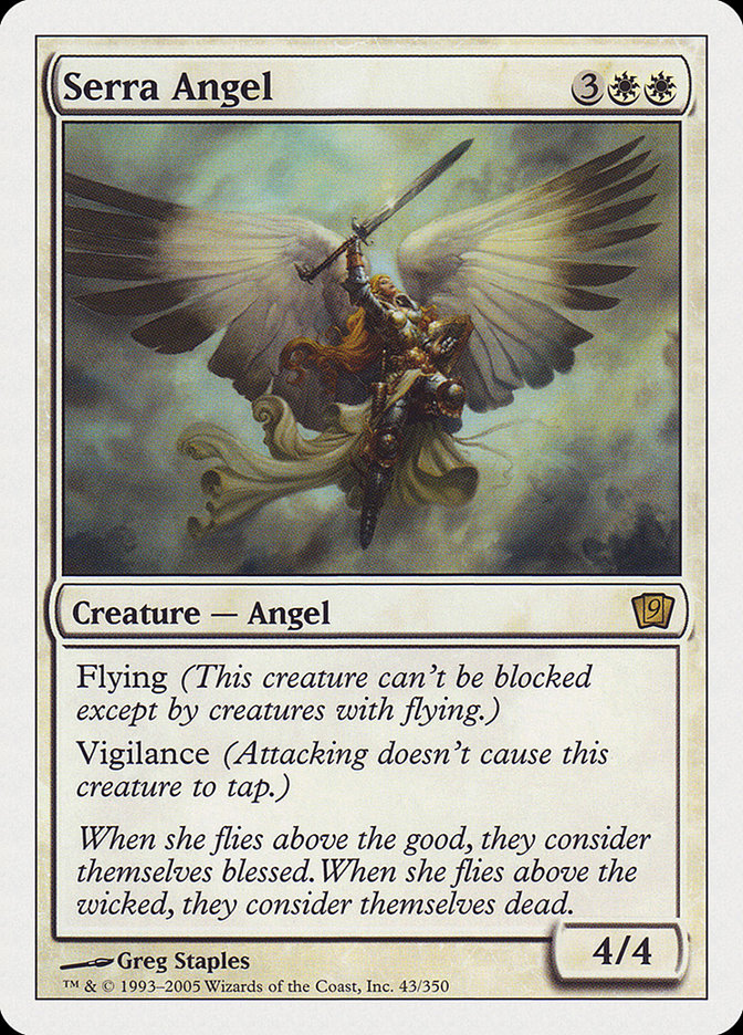 Serra Angel (9th Edition) [Oversize Cards] | Impulse Games and Hobbies