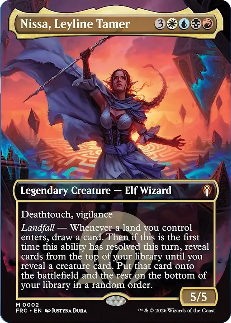 Nissa, Leyline Tamer (Borderless) [Reality Fracture Commander] | Impulse Games and Hobbies