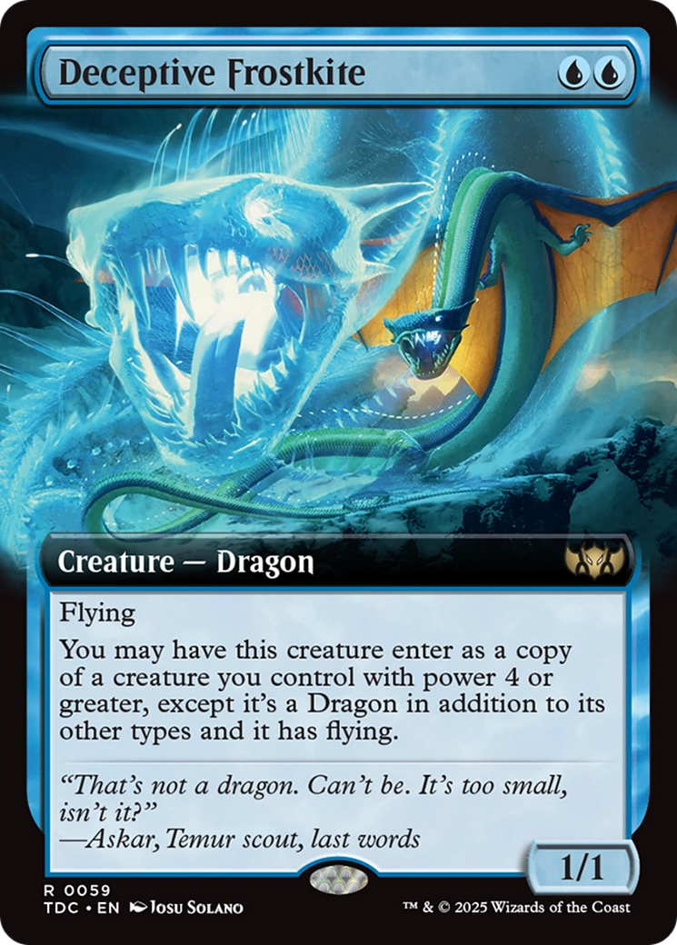 Deceptive Frostkite (Extended Art) [Tarkir: Dragonstorm Commander] | Impulse Games and Hobbies
