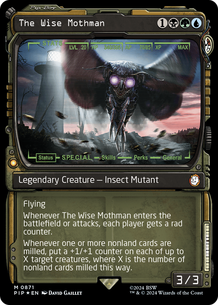 The Wise Mothman (Showcase) (Surge Foil) [Fallout] | Impulse Games and Hobbies