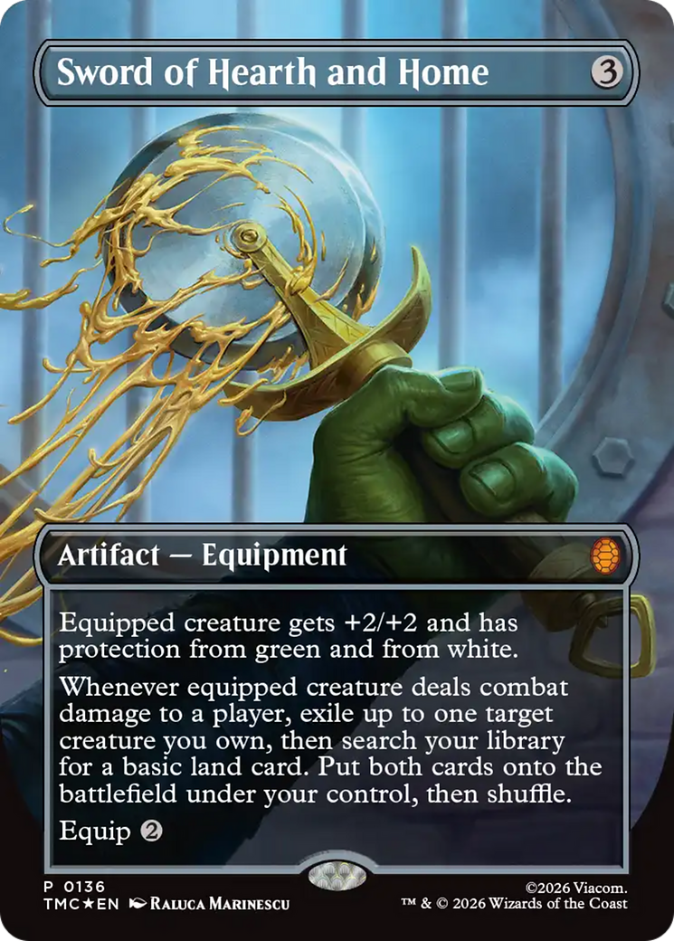 Sword of Hearth and Home (Borderless) [Teenage Mutant Ninja Turtles Promos] | Impulse Games and Hobbies