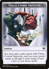 Treasure // Tibalt, Cosmic Impostor Emblem Double-Sided Token [Kaldheim Tokens] | Impulse Games and Hobbies