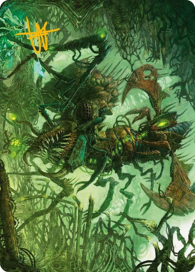 Skyscythe Engulfer Art Card (Gold-Stamped Signature) [Phyrexia: All Will Be One Art Series] | Impulse Games and Hobbies