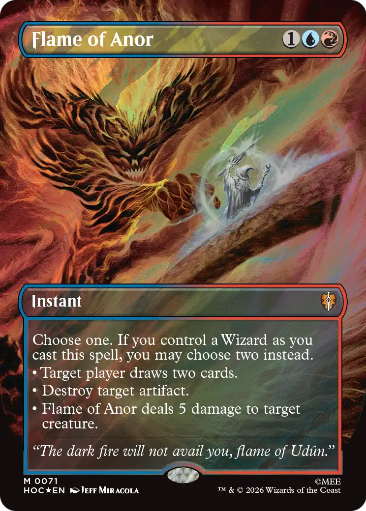 Flame of Anor (Borderless) (Surge Foil) [The Hobbit: Eternal-Legal] | Impulse Games and Hobbies