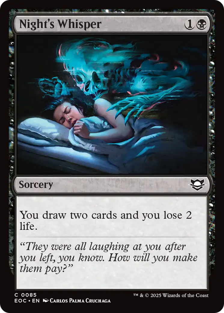 Night's Whisper [Edge of Eternities Commander] | Impulse Games and Hobbies