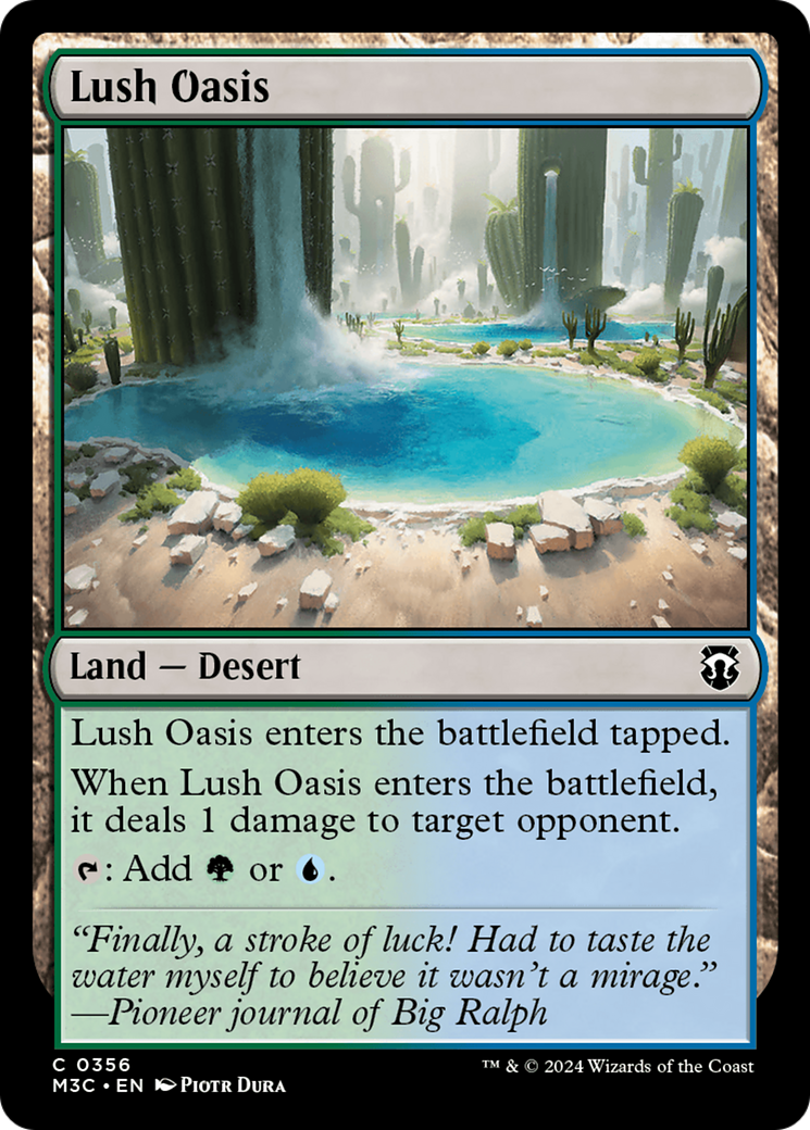 Lush Oasis (Ripple Foil) [Modern Horizons 3 Commander] | Impulse Games and Hobbies