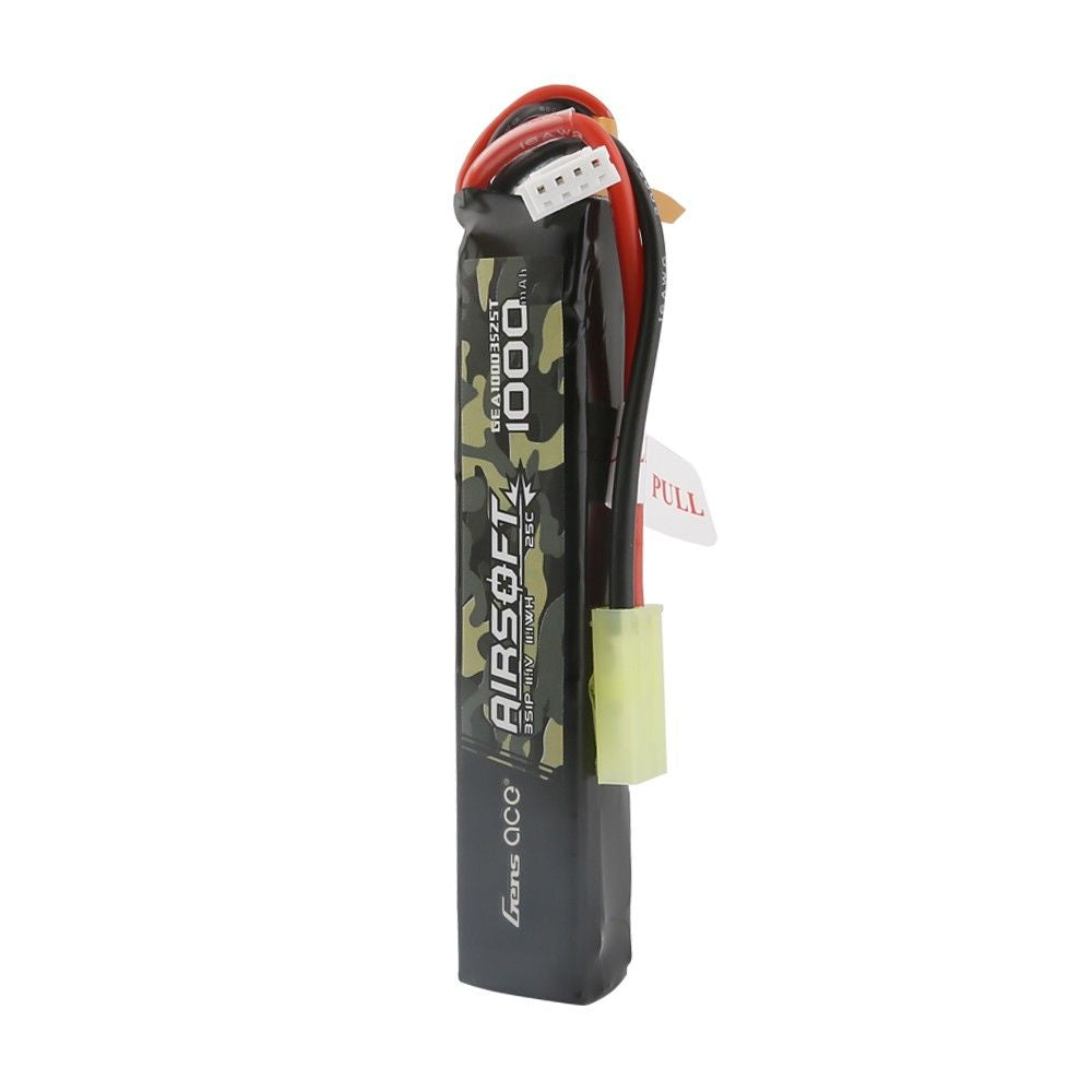Gens Ace Airsoft 1000mAh 3S1P 11.1V 25C LiPo Tamiya Plug | Impulse Games and Hobbies