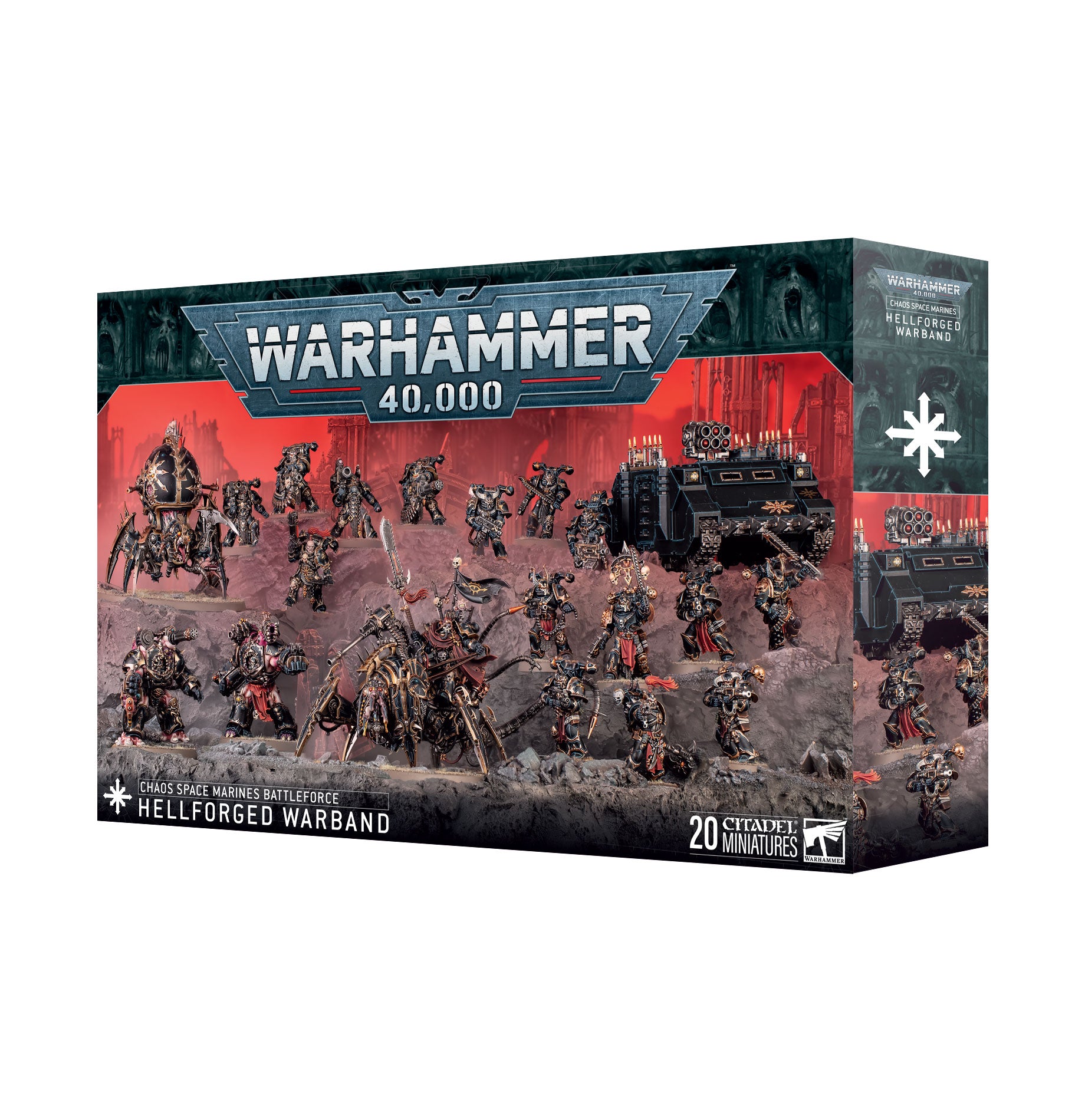 WH40K CHAOS SPACE MARINES BATTLEFORCE - HELLFORGED WARBAND | Impulse Games and Hobbies