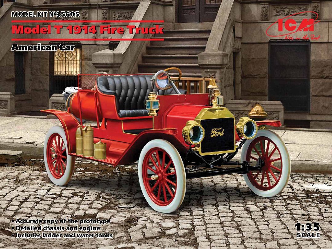 ICM 1/35 Model T 1914 Fire Truck, American Car | Impulse Games and Hobbies