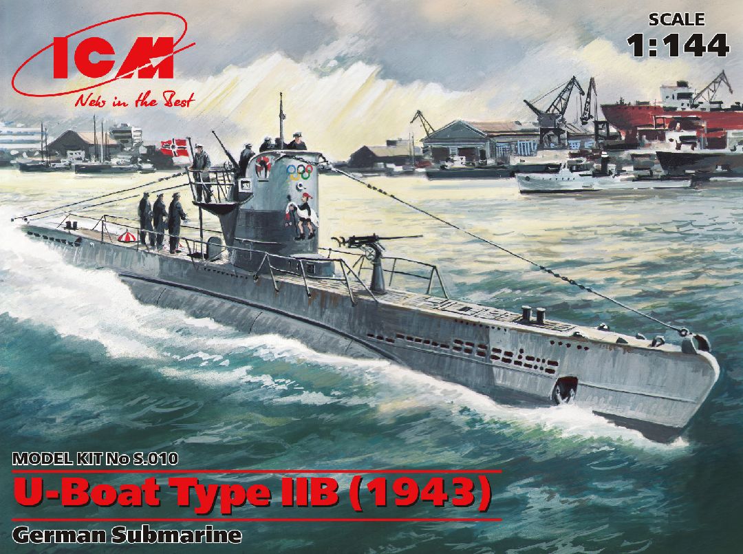 ICM 1/144 U-Boat Type IIB (1943), German Submarine | Impulse Games and Hobbies