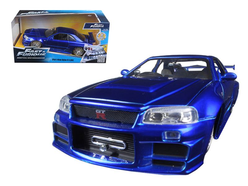 Jada 1/24 - Fast & Furious - Brian's Nissan Skyline R34 - Blue | Impulse Games and Hobbies