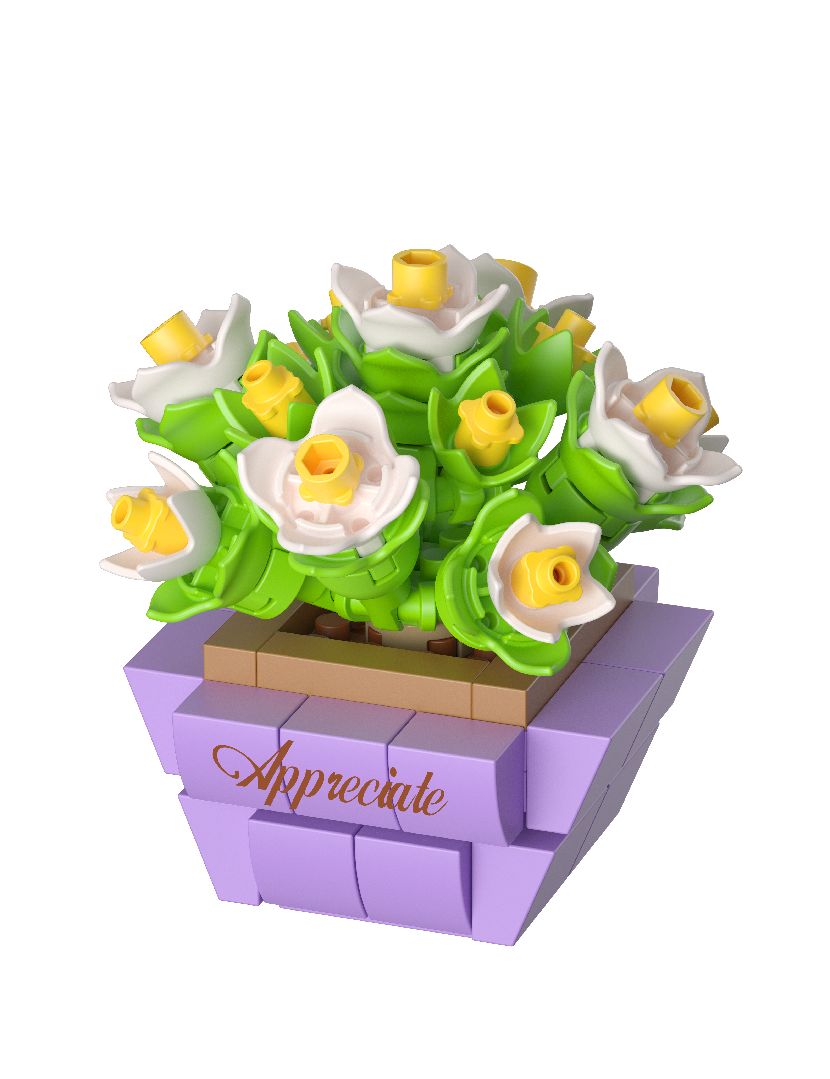 KOCO Succulent potted plants - Mountain Roses (01009) 123pcs | Impulse Games and Hobbies