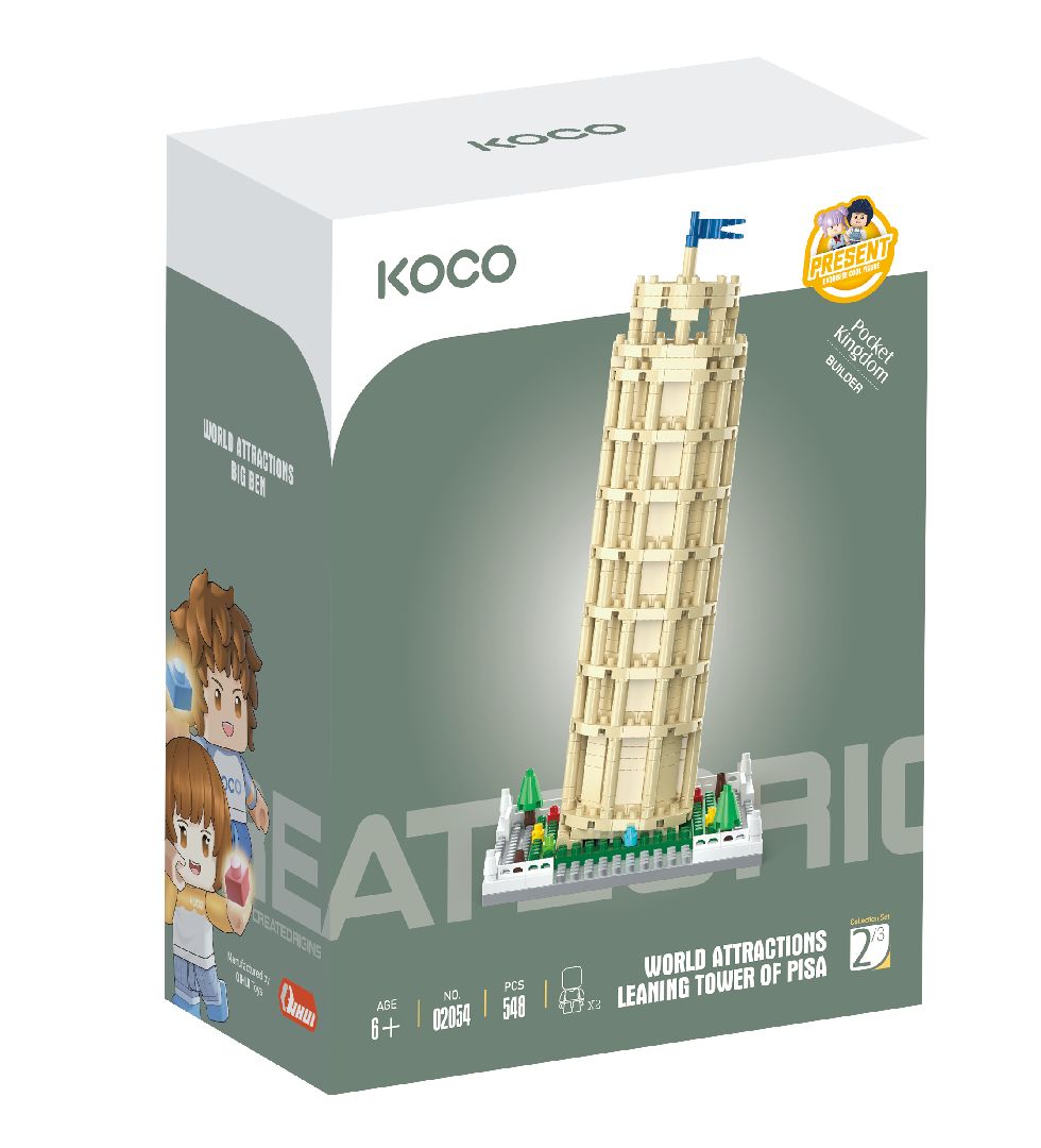 KOCO Leaning Tower of Pisa - 548 Pieces | Impulse Games and Hobbies