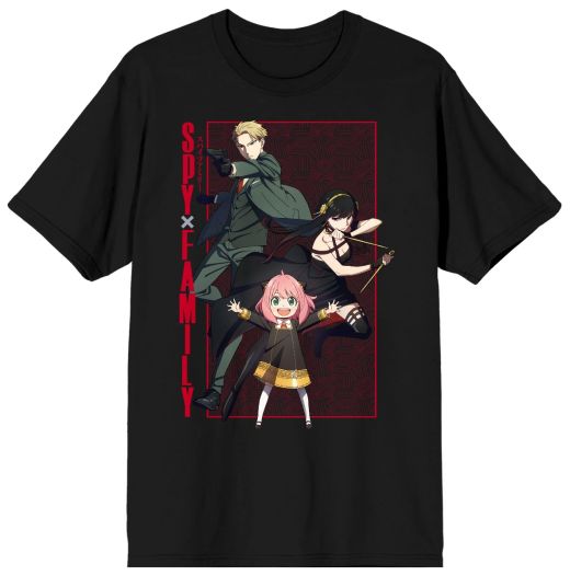 Spy x Family Characters In Action Black T-Shirt | Impulse Games and Hobbies