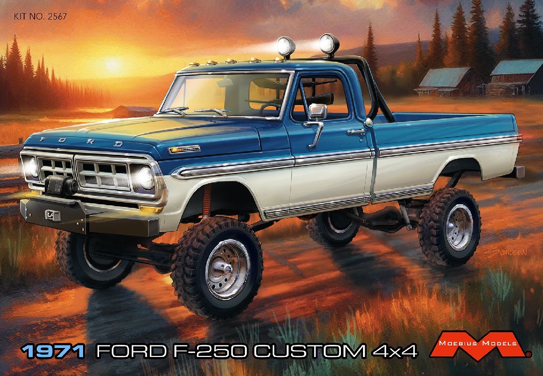 Moebius 1971 Ford F-250 Custom 4x4 1/25 Model Kit | Impulse Games and Hobbies