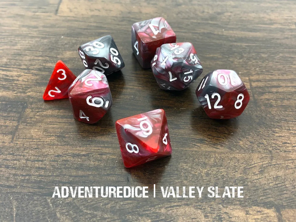 Adventure Dice - Valley Slate dice set | Impulse Games and Hobbies