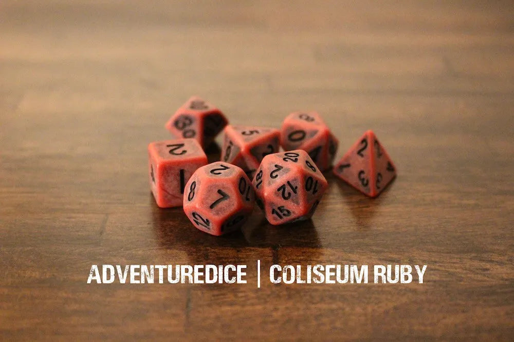 Adventure Dice - Coliseum Ruby dice set | Impulse Games and Hobbies