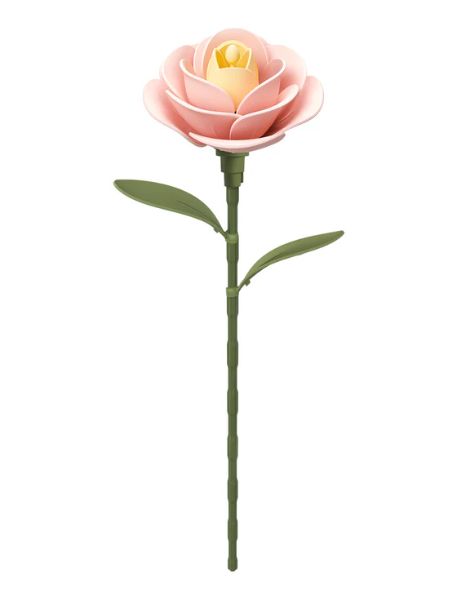 Rowood DIY Light Pink Camellia 3D Wooden Puzzle | Impulse Games and Hobbies