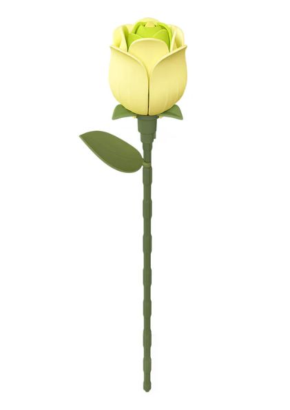 Rowood DIY Green Rose 3D Wooden Puzzle | Impulse Games and Hobbies