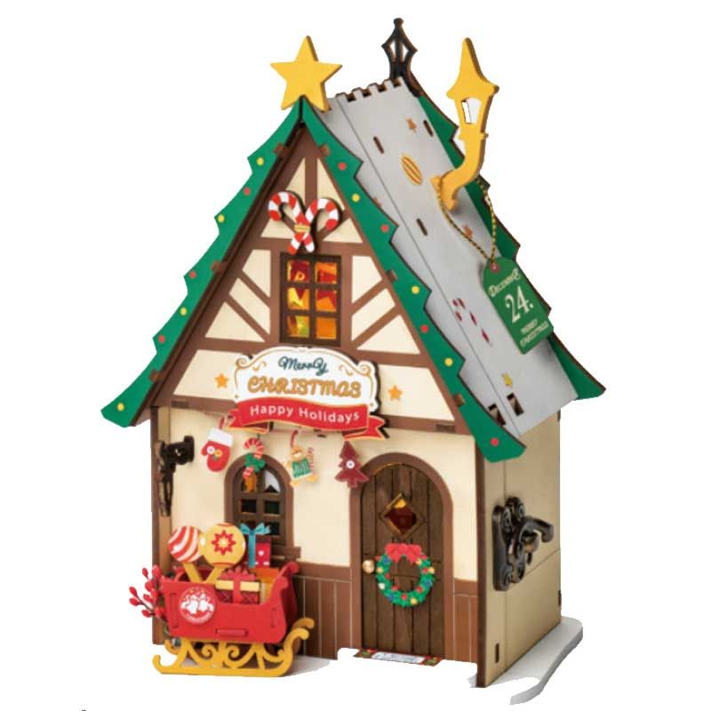 Rolife Twinkling Christmas House Miniature Doll House | Impulse Games and Hobbies