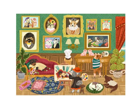Rolife Doggie Art Gallery 1000 Piece Jigsaw Puzzle | Impulse Games and Hobbies