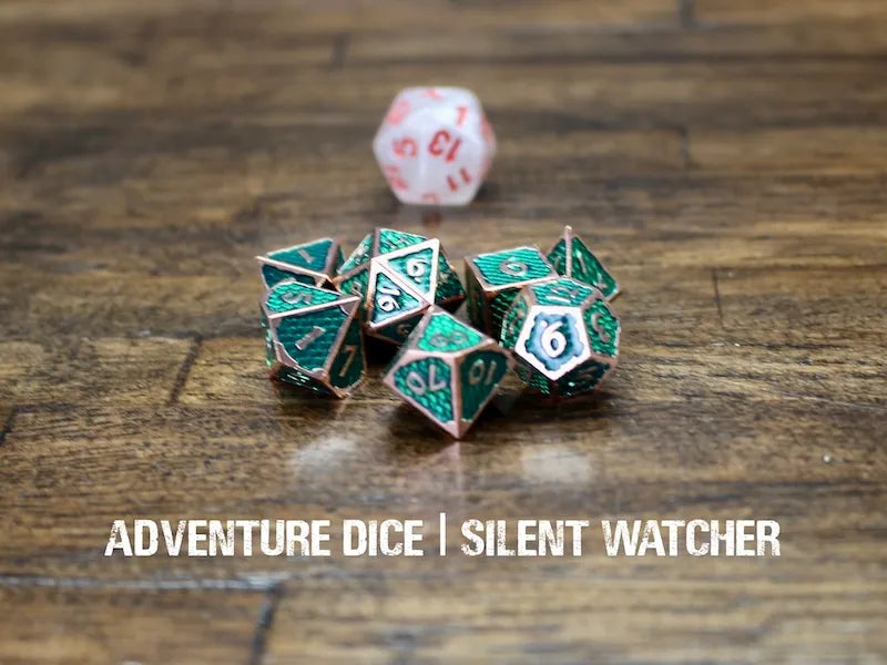 Adventure Dice - Silent Watcher premium metal dice set | Impulse Games and Hobbies